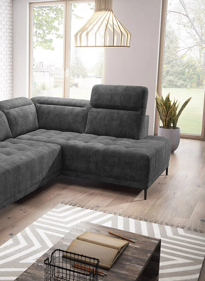 FOCUS L Large Fabric Corner Sofa