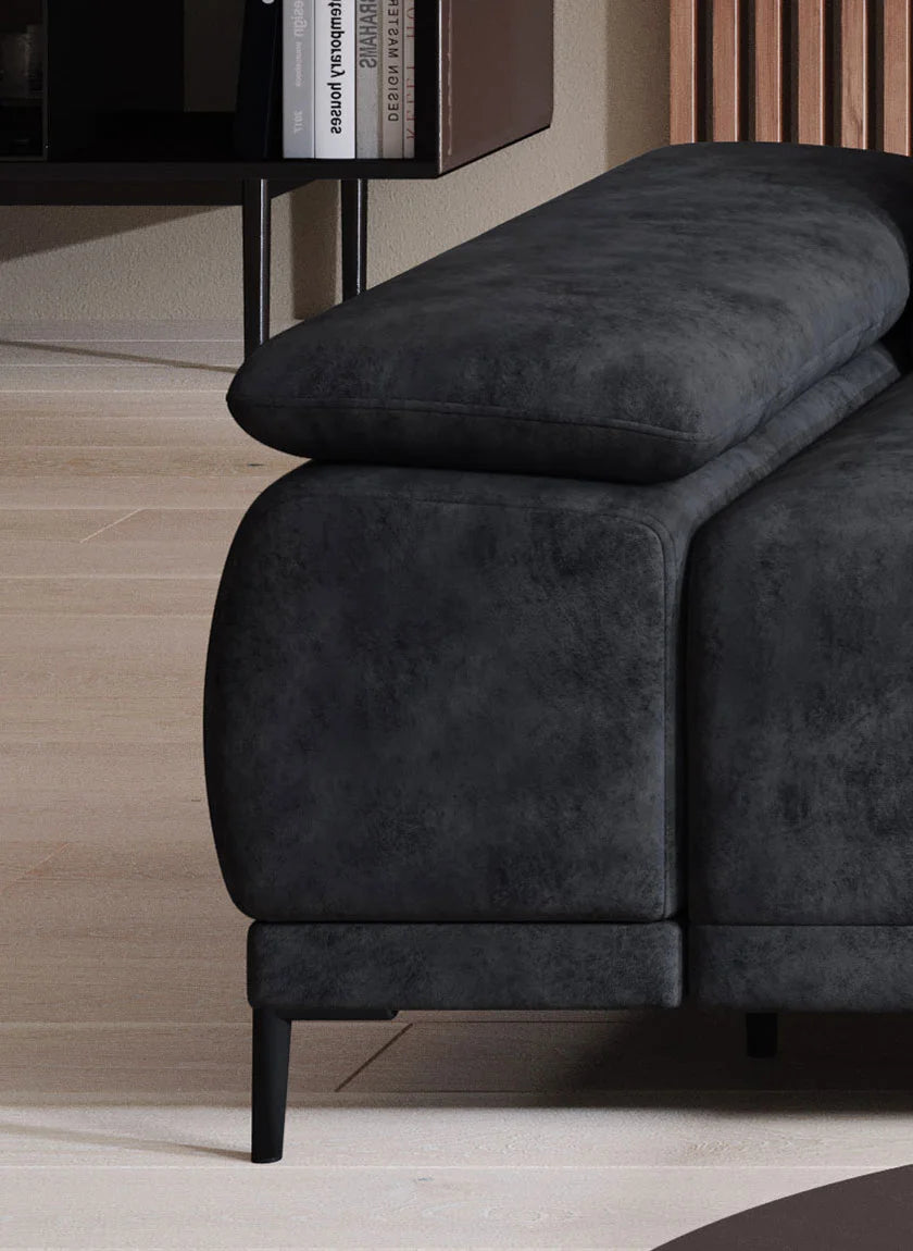 FOCUS S Fabric Corner Sofa with Electric Seat Extension detail image
