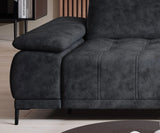 FOCUS S - Corner Sofa with Electrically Extendable Seat fabric close image