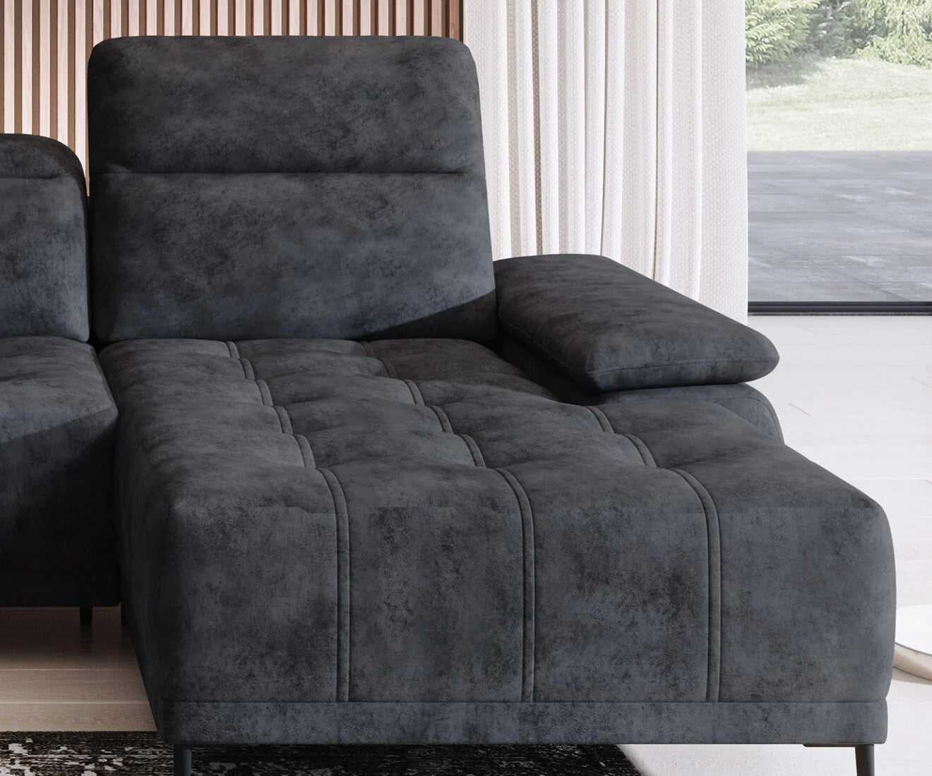FOCUS S - Corner Sofa with Electrically Extendable Seat close up image
