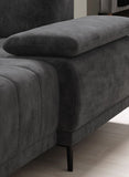 FOCUS XL C Shaped Corner Sofa with electric seat depth regulation SIDE IMAGE