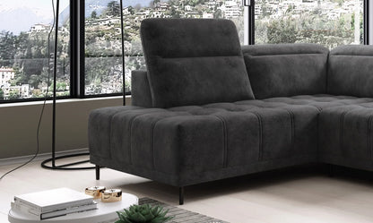 FOCUS XL Large U Shaped Corner Sofa with electric seat depth regulation