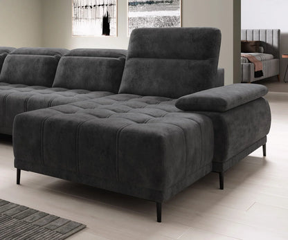 FOCUS XL Large U Shaped Corner Sofa with electric seat depth regulation