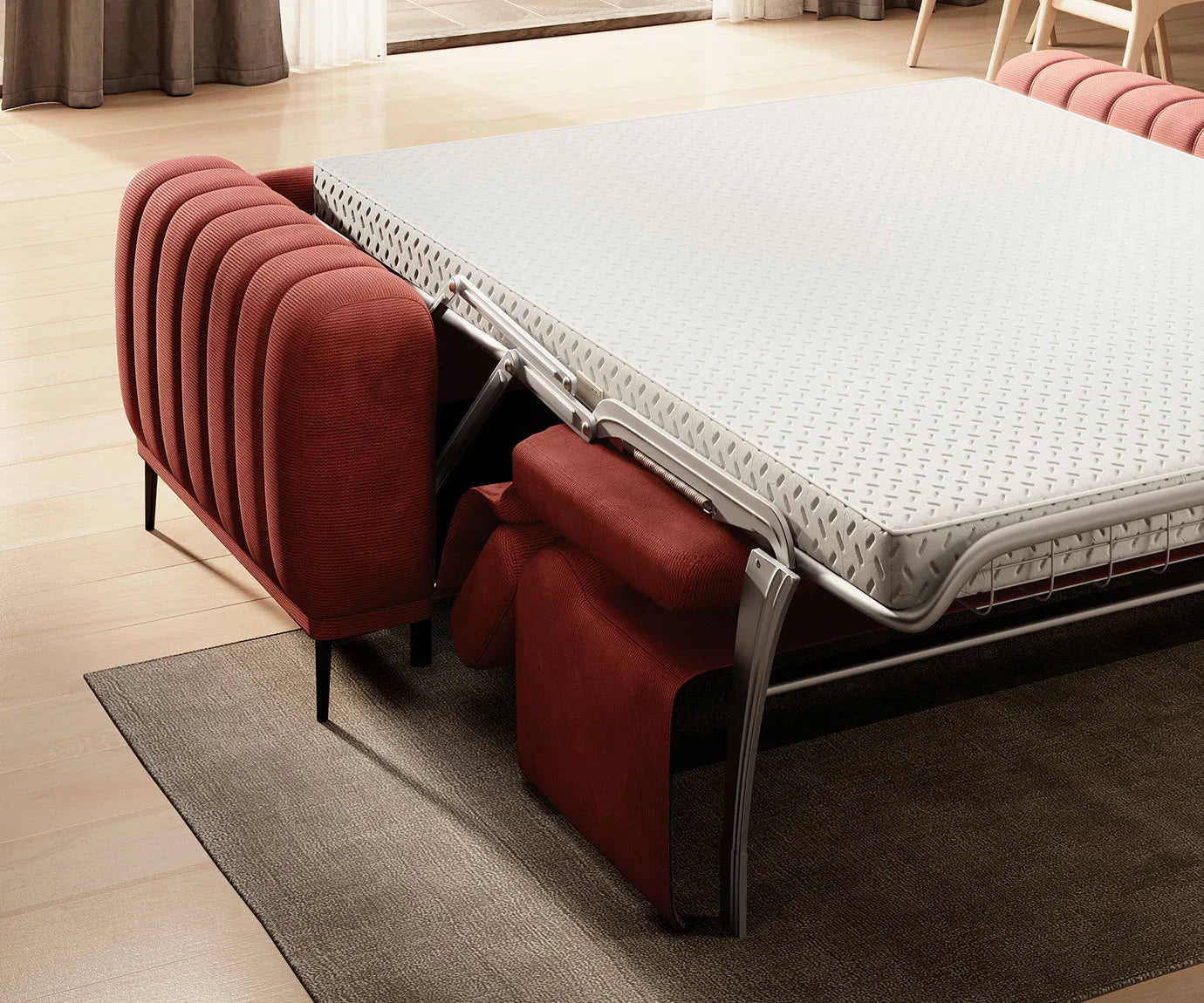 GANDI S 160 3 SEATER SOFA WITH SLEEP FUNCTION AND MATTRESS 160x200cm BED FUNCTION IMAGE