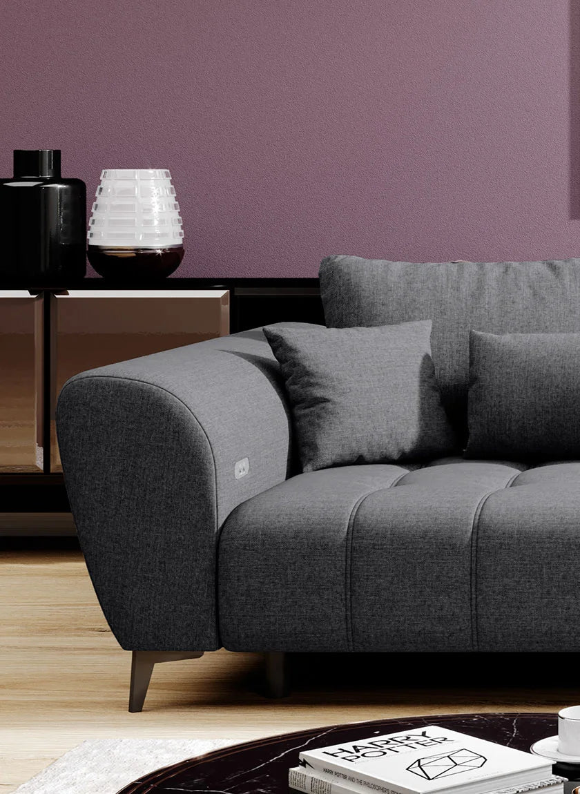 GARAY S CORNER SOFA WITH ELECTRIC SEAT ADJUSTMENT