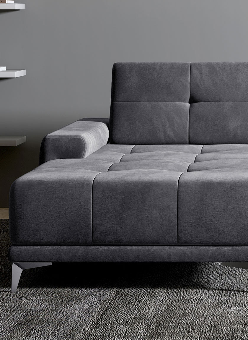  HAVANA S Pillow Back Chaise Sofa with Sleeping Surface & Storage