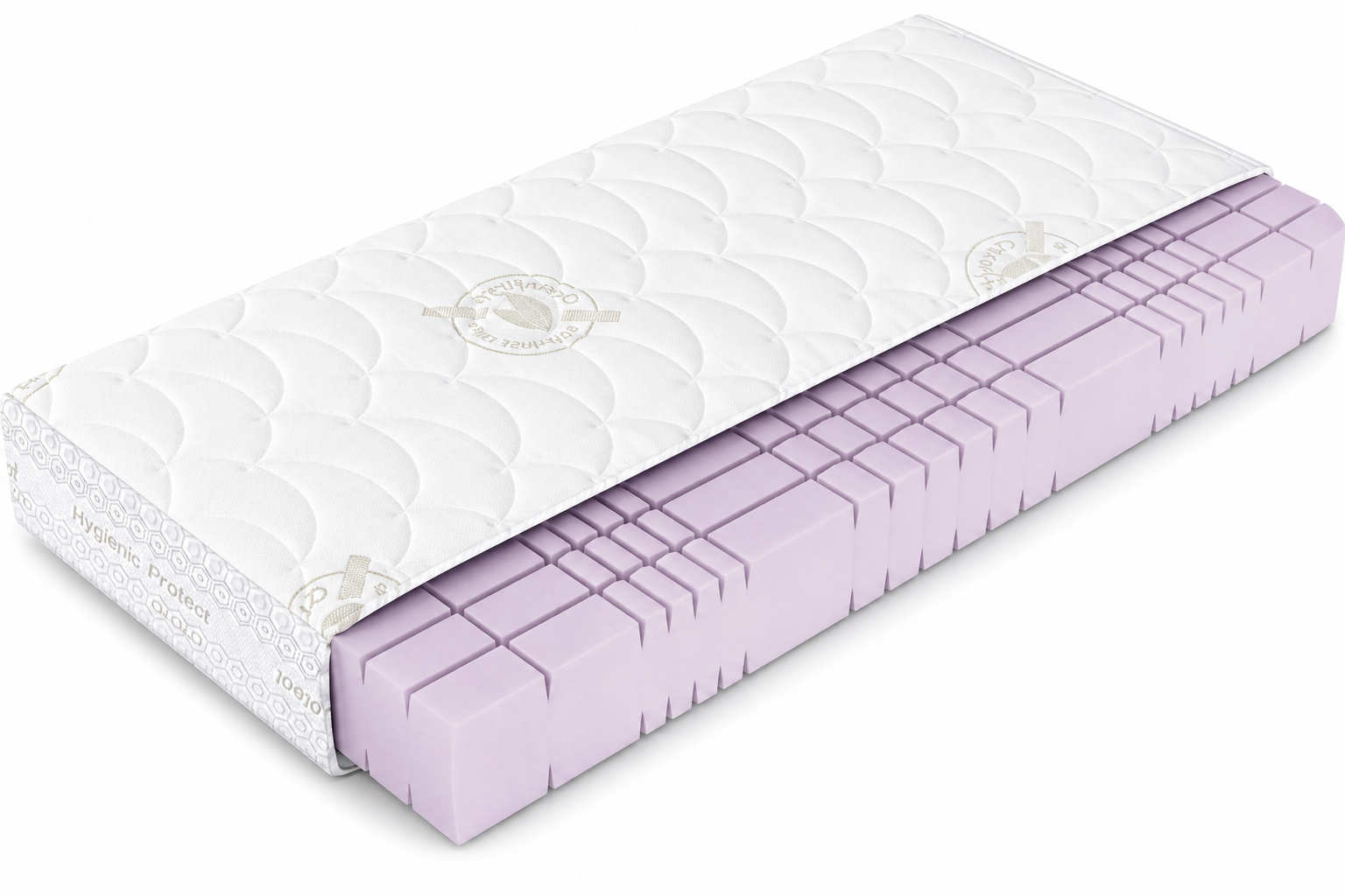 Hygienic mattress with breathable materials for a clean sleep environment