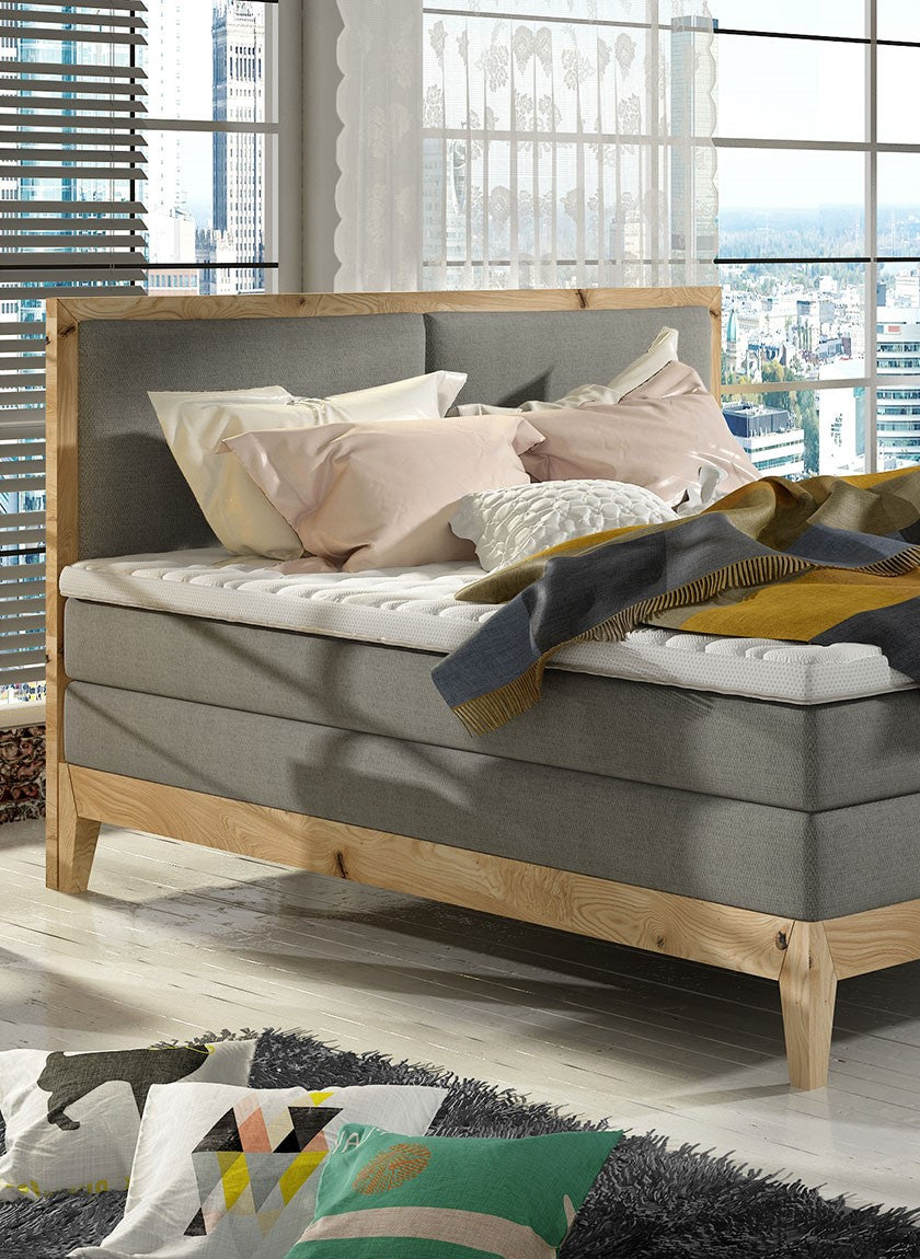 Ida Bed | Solid Oak Bed with Bonnell Mattress and 7-Zone Pocket Spring Mattress