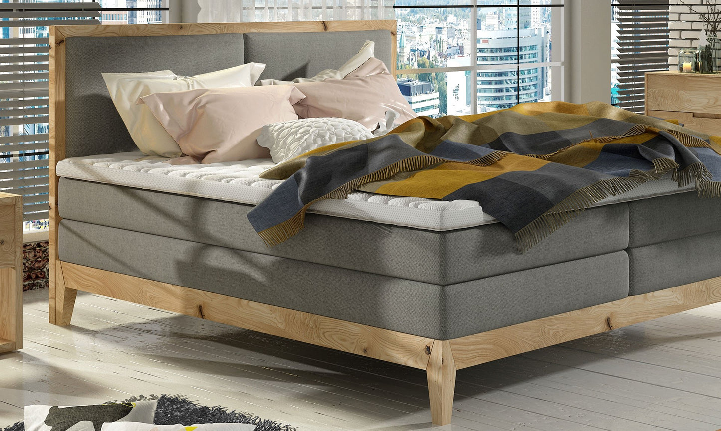 Ida Bed | Solid Oak Bed with Bonnell Mattress and 7-Zone Pocket Spring Mattress