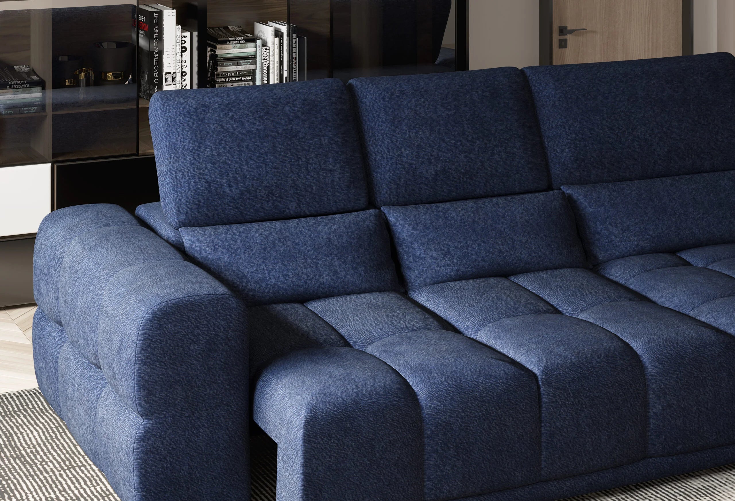 GREY LAGOS S CORNER SOFA BED AND STORAGE WITH ELECTRIC SEAT ADJUSTMENT
