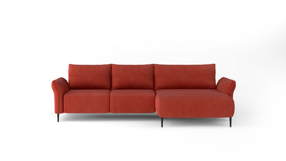 LUIS Fabric Corner Sofa Bed with Chaise End