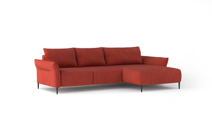 LUIS Fabric Corner Sofa Bed with Chaise End