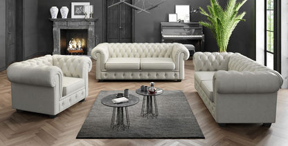 MANCHESTER CHESTERFIELD SET OF 3 SEATER SOFA 2 SEATER SOFA AND ARMCHAIR