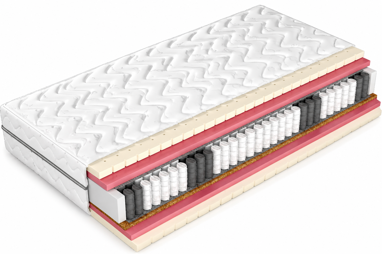 Magic collection mattress with advanced materials and balanced support