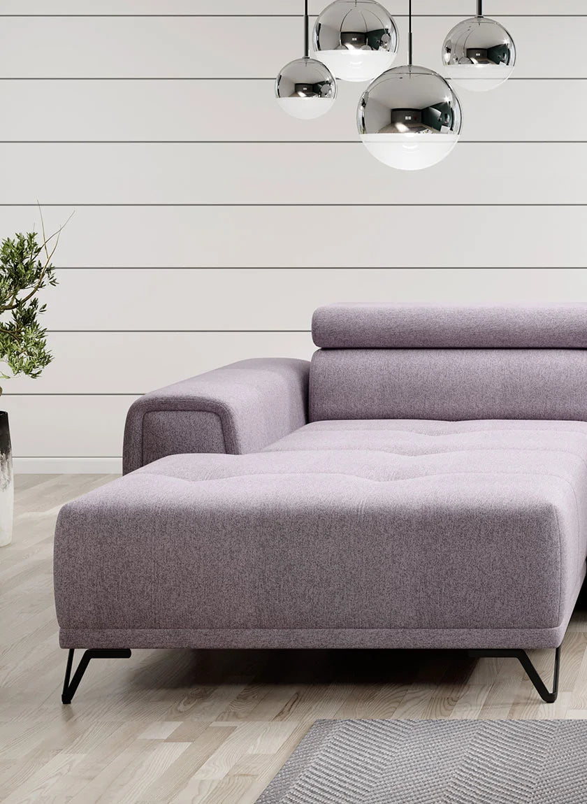 MARVIN S L SHAPE SOFA WITH ELECTRIC SEAT ADJUSTMENT