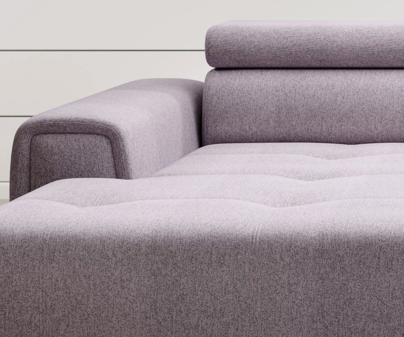 MARVIN S GREY CORNER SOFA WITH ELECTRIC SEAT ADJUSTMENT FABRIC IMAGE