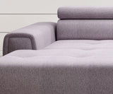 MARVIN S GREY CORNER SOFA WITH ELECTRIC SEAT ADJUSTMENT FABRIC IMAGE
