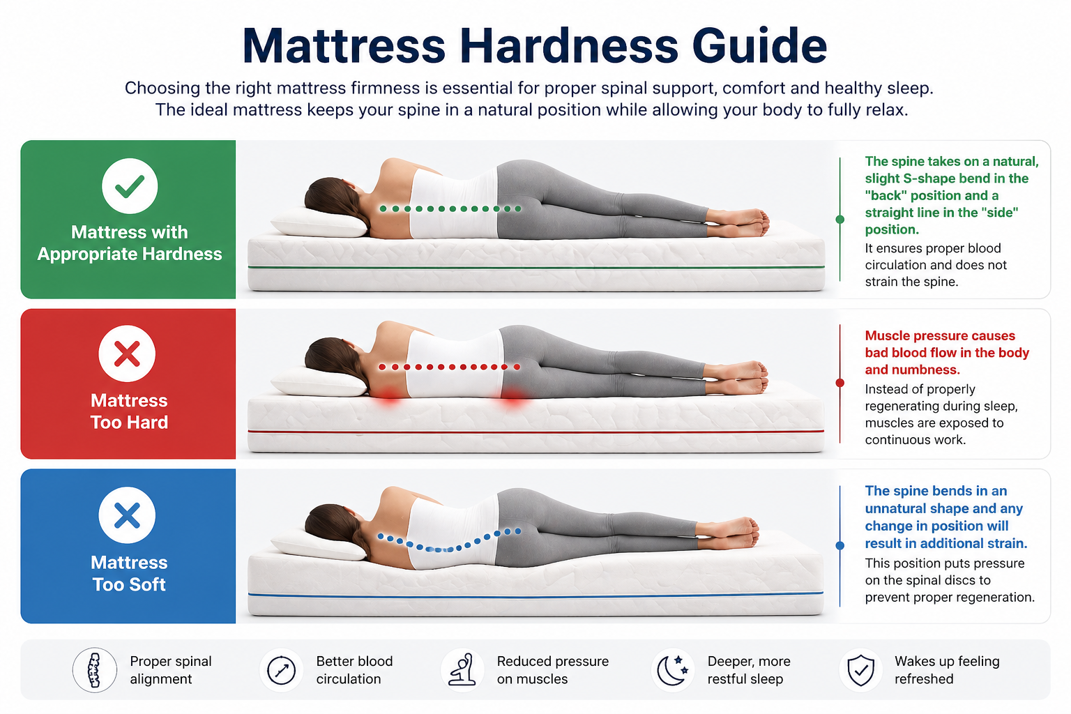 Mattress benefits including support comfort durability and airflow