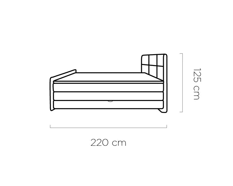 MELVA Bed with Dual Storage, Bonell & Pocket Mattress Combination