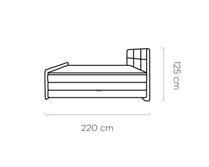 MELVA Bed with Dual Storage, Bonell & Pocket Mattress Combination