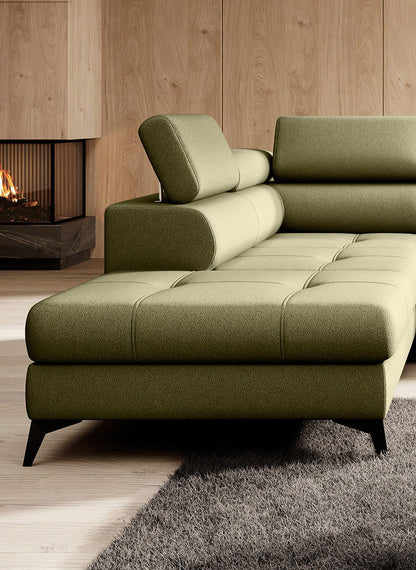 MOCCA L Corner Sofa with Sleep Function and Built-in Storage | Andora