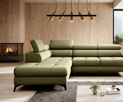 MOCCA L Corner Sofa with Sleep Function and Built-in Storage | Andora