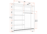 BELLA 183 cm x 218 cm - Wardrobe with Sliding Doors