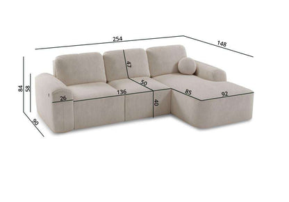 Pillow Back 4 Seater Lounger