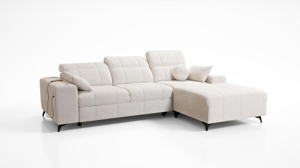 DAFINE I WHITE CORNER SOFA 