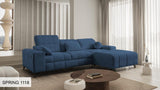 DAFINE I BLUE L SHAPE CORNER SOFA BED WITH STORAGE CONTAINER