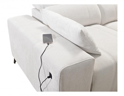 DAFINE II MIX CORNER SOFA WITH ELECTRIC PULL-OUT FOOTREST