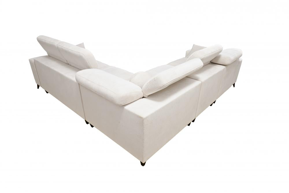 DAFINE III MIX CORNER SOFA WITH ELECTRIC PULL-OUT FOOTREST AND STORAGE CONTAINER