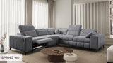 DAFINE III MIX CORNER SOFA WITH ELECTRIC PULL-OUT FOOTREST AND STORAGE CONTAINER