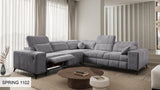 DAFINE III MIX CORNER SOFA WITH ELECTRIC PULL-OUT FOOTREST AND STORAGE CONTAINER