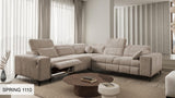 DAFINE III MIX CORNER SOFA WITH ELECTRIC PULL-OUT FOOTREST AND STORAGE CONTAINER