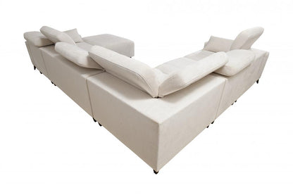 DAFINE VIII MIX LARGE U SHAPE CORNER SOFA WITH ELECTRIC PULL-OUT FOOTREST AND STORAGE CONTAINER