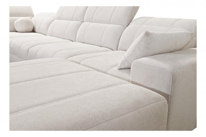 DAFINE VIII MIX LARGE U SHAPE CORNER SOFA WITH ELECTRIC PULL-OUT FOOTREST AND STORAGE CONTAINER