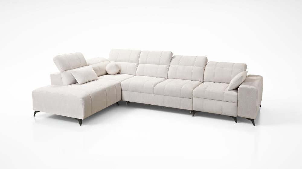 DAFINE XI MIX LARGE VELVET CORNER SOFA 