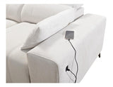 DAFINE XI MIX LARGE CORNER SOFA WITH ELECTRIC PULL-OUT FOOTREST AND STORAGE CONTAINER USB IMAGE