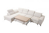 DAFINE XI MIX CORNER SOFA WITH ELECTRIC PULL OUT FOOTREST TOP IMAGE