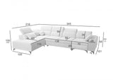DAFINE XI MIX LARGE CORNER SOFA DIMENSION IMAGE