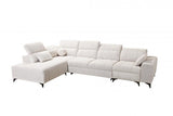 DAFINE XI MIX LARGE WHITE FABRIC CORNER SOFA 