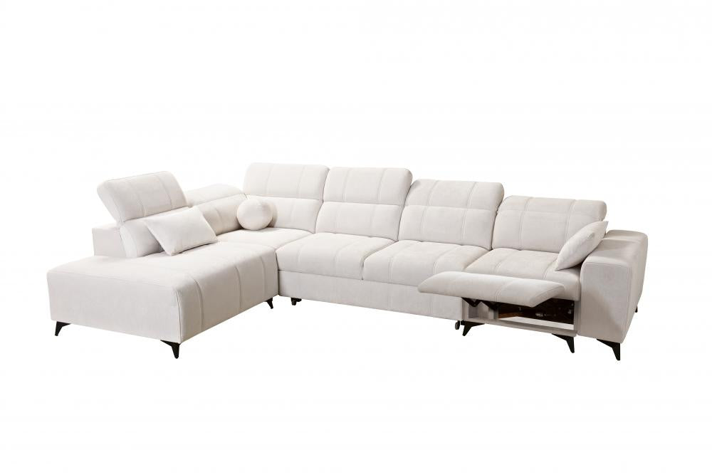 DAFINE XI MIX CORNER SOFA ELECTRIC PULL OUT FOOTREST AND STORAGE CONTAINER