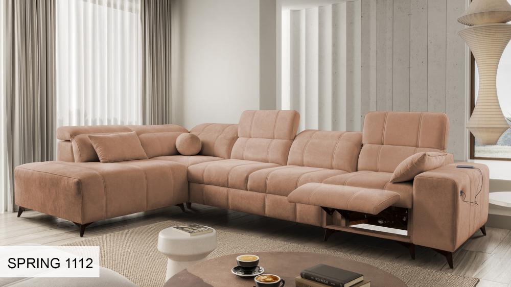 DAFINE XI MIX L SHAPE SOFA WITH ELECTRIC PULL-OUT FOOTREST AND STORAGE CONTAINER