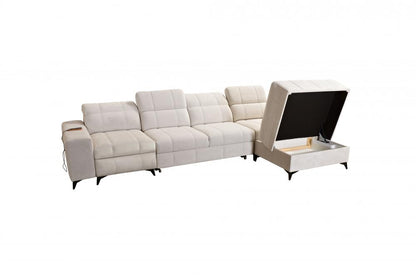 DAFINE XII MIX LARGE CORNER SOFA WITH ELECTRIC PULL-OUT FOOTREST AND STORAGE CONTAINER