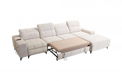 DAFINE XII MIX LARGE CORNER SOFA WITH ELECTRIC PULL-OUT FOOTREST AND STORAGE CONTAINER