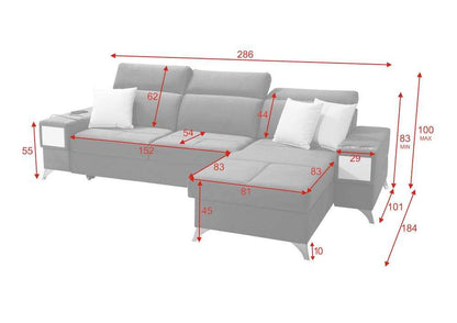 Left Hand Facing Arm Open End Corner Sofa