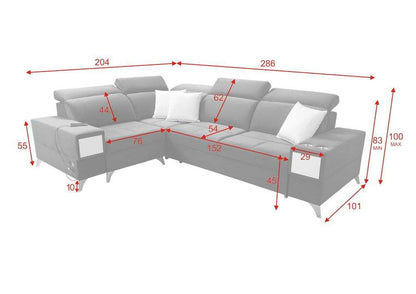 Devine II 2 Piece 2 Arm Corner Sofa