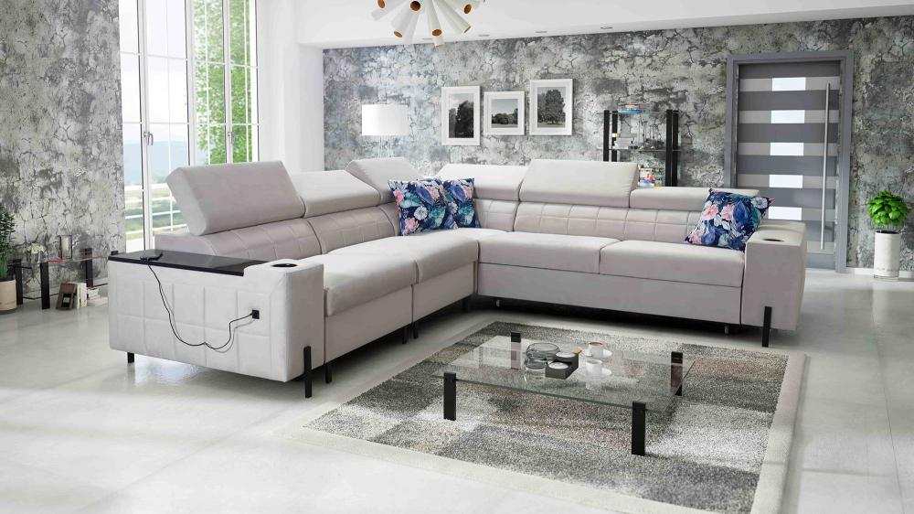 Gush IV LHF 4-Seater Deluxe Corner Sofa Bed