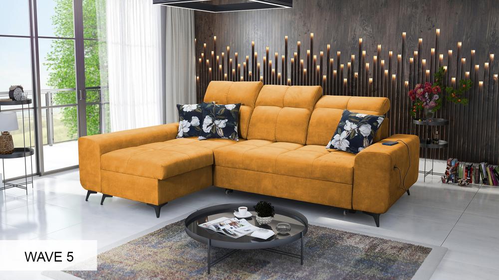 Golden L-Shape Sofa